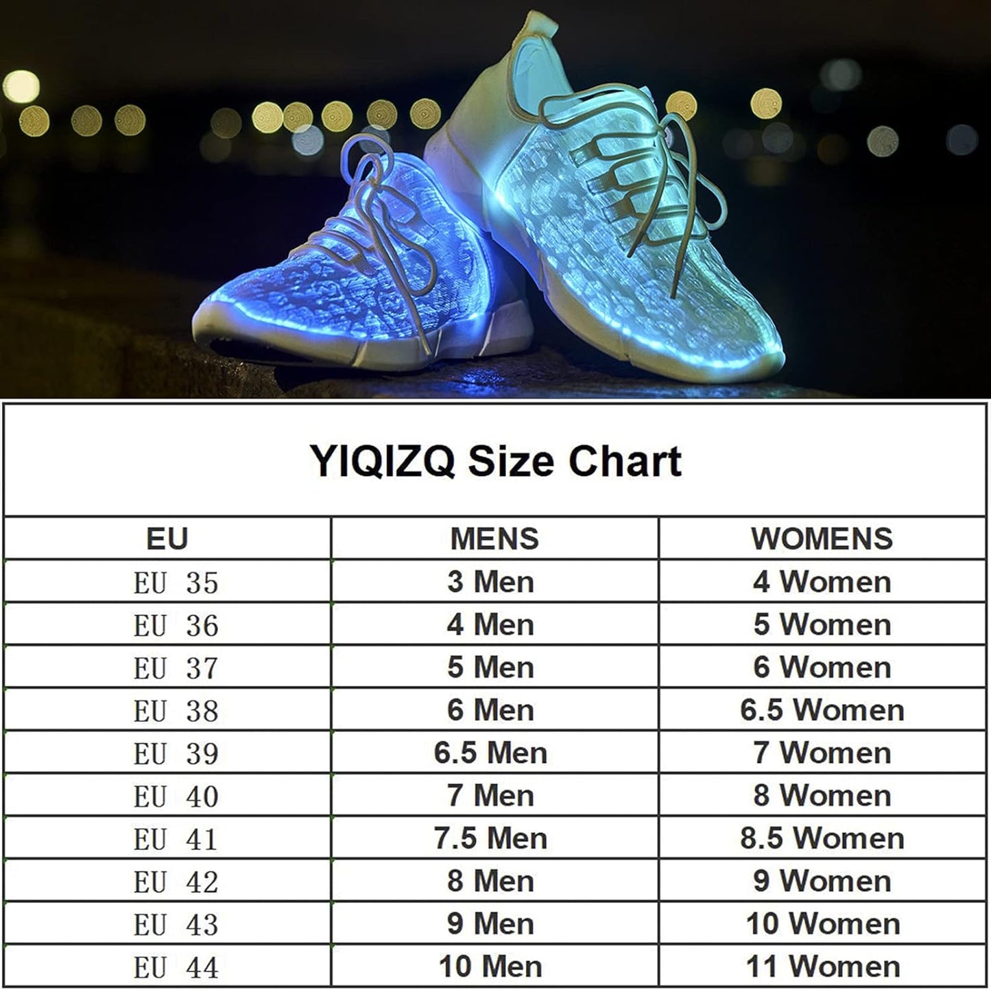 Fiber Optic Shoes Light up Sneakers for Women Men LED Luminous Trainers Flashing Shoes for Festivals,Halloween with USB Charging, White